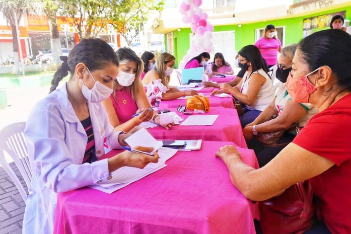 Palmeira dos Índios: Profissionais da educação participam do Dia D da Campanha Outubro Rosa