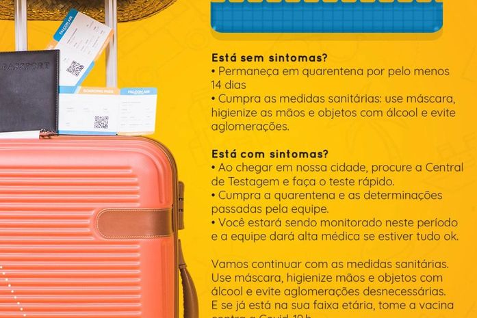 Secretaria de Saúde reforça recomendações para viajantes que chegam a Palmeira dos Índios