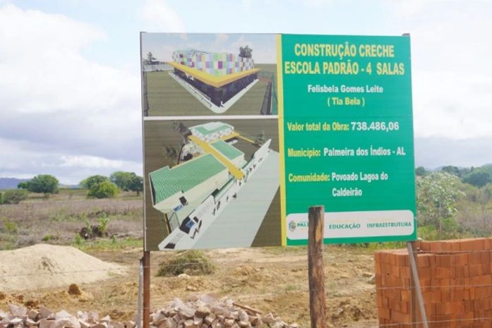 Obra de Creche Escola em Lagoa do Caldeirão avança