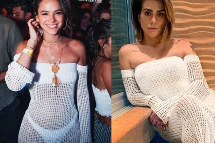 Bruna Marquezine e Cleo usam o mesmo look de R$ 2 mil e dividem opiniões na web