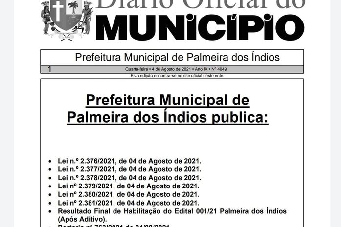 Prefeitura de Palmeira dos Índios publica decreto de volta às aulas presenciais