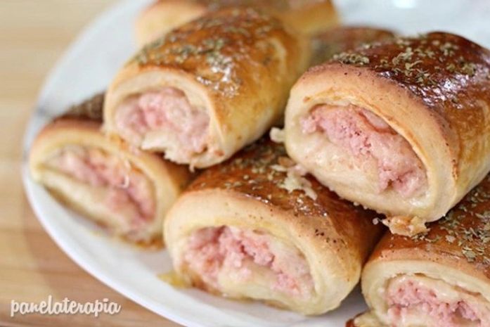 Enroladinho de Presunto e Queijo