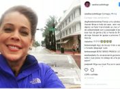 Repórter da Globo provoca ira na web ao postar selfie no furacão