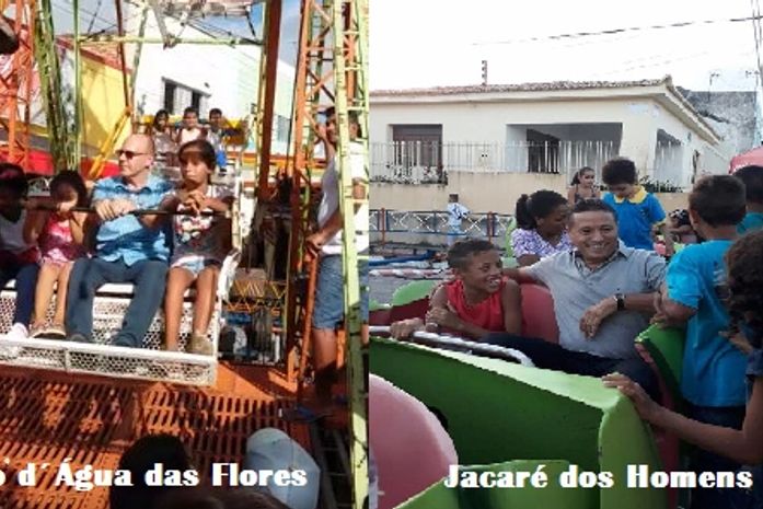 Prefeitos do Sertão embarcam com criançada em parques de diversão