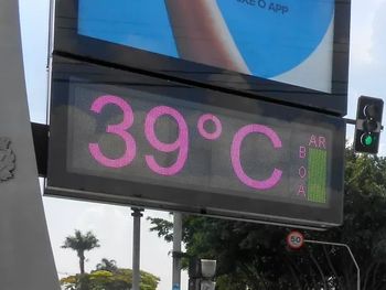 Cidade de São Paulo pode chegar a 39ºC
