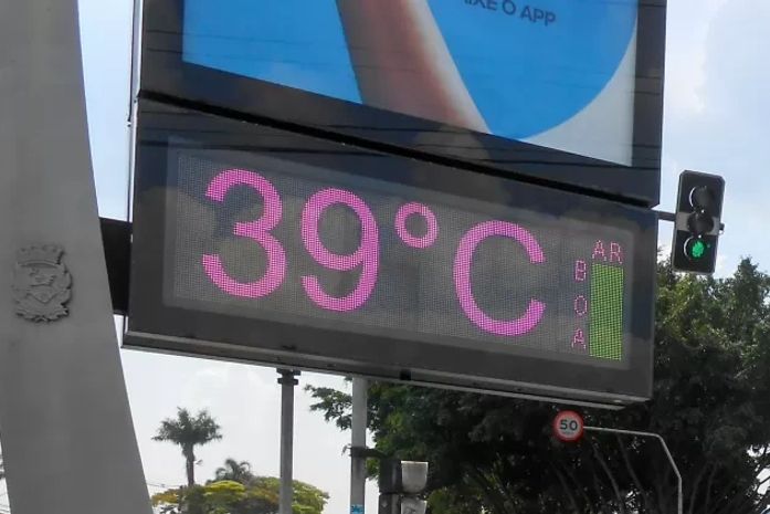 Cidade de São Paulo pode chegar a 39ºC
