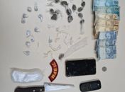 Material apreendido pela polícia 
