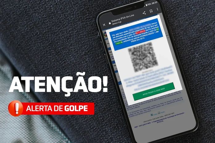 Link informa que pagamento de imposto pode ser feito através do PIX
