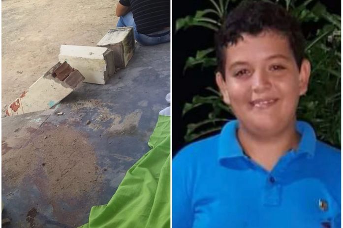 Criança de 11 anos morre após ser atingida por pilastra que desabou de residência em Major Izidoro