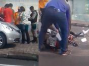 Colisão entre moto e carro é registrada na tarde desta quarta em Santana do Ipanema; Veja vídeo