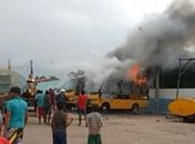 Ônibus escolares são incendiados em Senador Rui Palmeira; Veja o vídeo