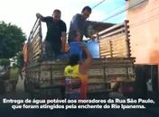 Vídeo: Distribuição de água potável na Rua São Paulo a vítimas da enchente do Rio Ipanema em Santana do Ipanema