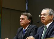O presidente Jair Bolsonaro e o Ministro da Economia Paulo Guedes

