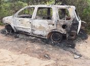 Veículo carbonizado é encontrado na zona rural de Santana do Ipanema