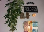 Material apreendido pela polícia
