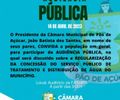 Falta de água no Sertão será tema de Audiência Pública na Câmara de Pão de Açúcar