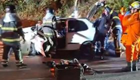 Colisão entre dois carros deixa motoristas feridos na BR-316, na Grande Maceió