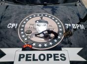 Material apreendido pela polícia