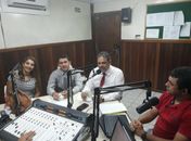Farmacêutica Suzana Ribeiro, Gerente do Centro Médico Hebrom Celso Luiz, Médico Honório Luís e Radialista Gilmar Dionísio