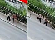 Vídeo: Impressionante! Calçada cede e 'engole' duas pessoas na China
