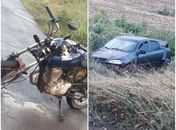 Colisão envolvendo carro e moto deixa feridos entre os municípios de Batalha e Jaramataia