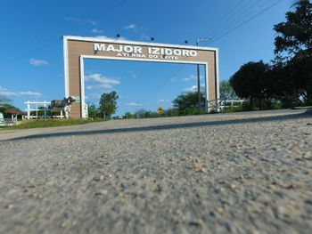 Entrada do município de Major Izidoro