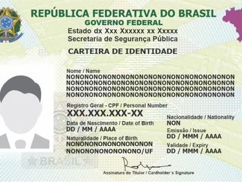 Carteira Nacional de Identidade nos modelos 2022 e 2023; nova regra retira campos 'nome social' e 'sexo' 