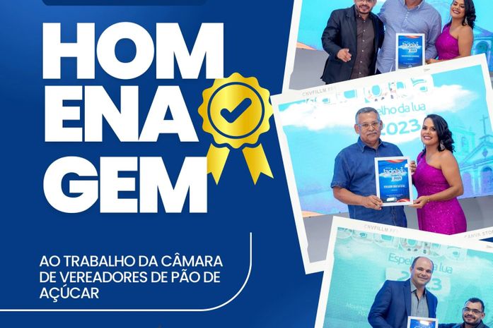Vereadores de Pão de Açúcar recebem prêmio Jaciobá Espelho da Lua/2023