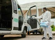 Em Combate ao Covid-19, veículos passam por sanitização em Olivença