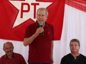 José Dirceu durante evento do PT na cidade de Inhapi.